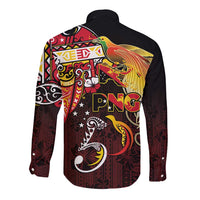 Papua New Guinea 2025 Long Sleeve Button Shirt 50th Independence Day Anniversary LT03 - Polynesian Pride