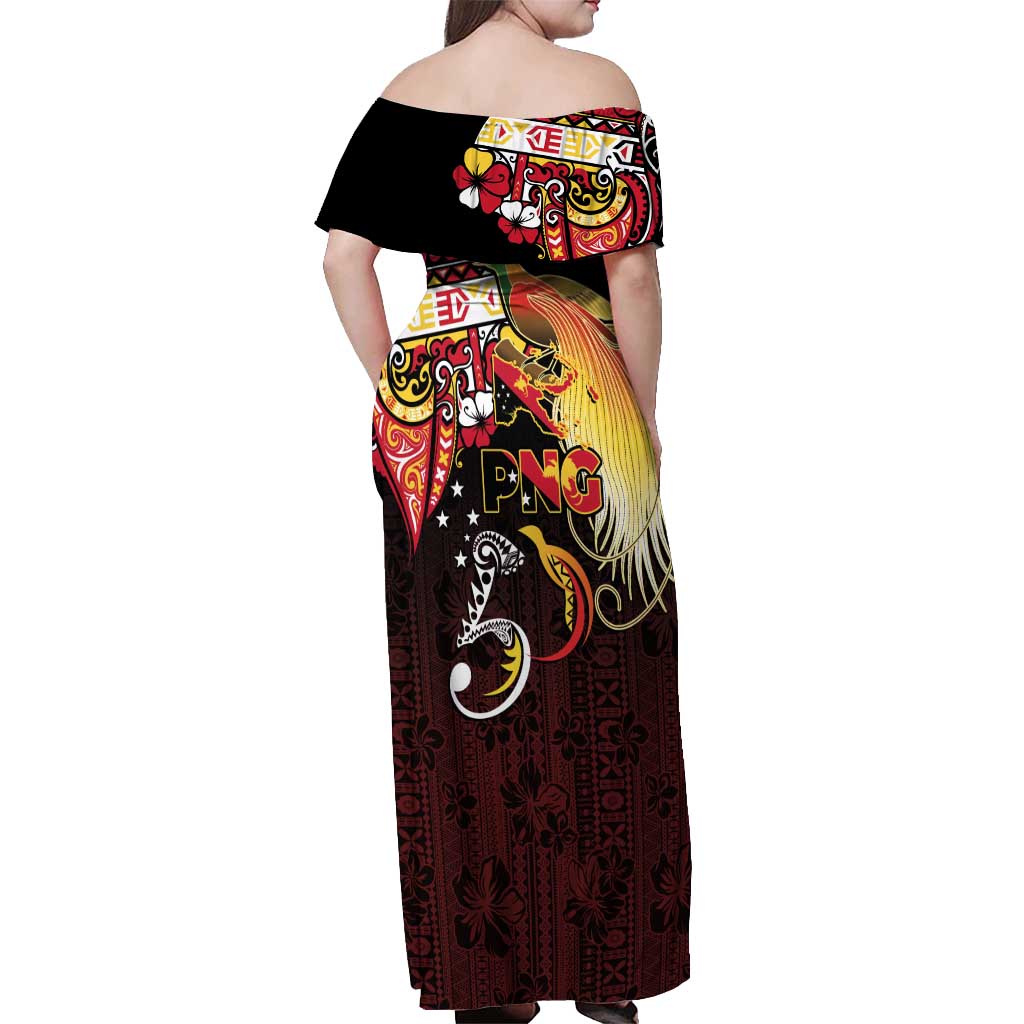 Papua New Guinea 2025 Off Shoulder Maxi Dress 50th Independence Day Anniversary