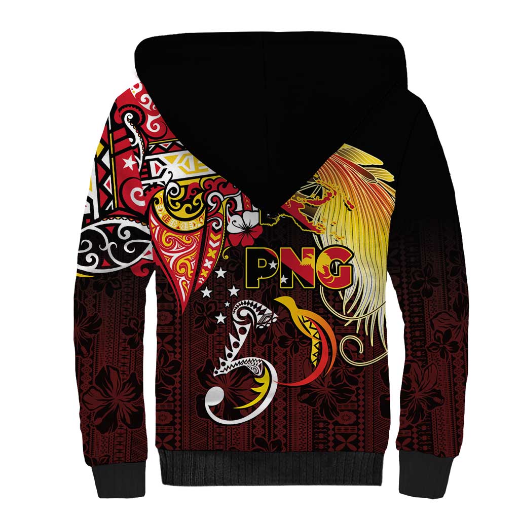 Papua New Guinea 2025 Sherpa Hoodie 50th Independence Day Anniversary LT03 - Polynesian Pride