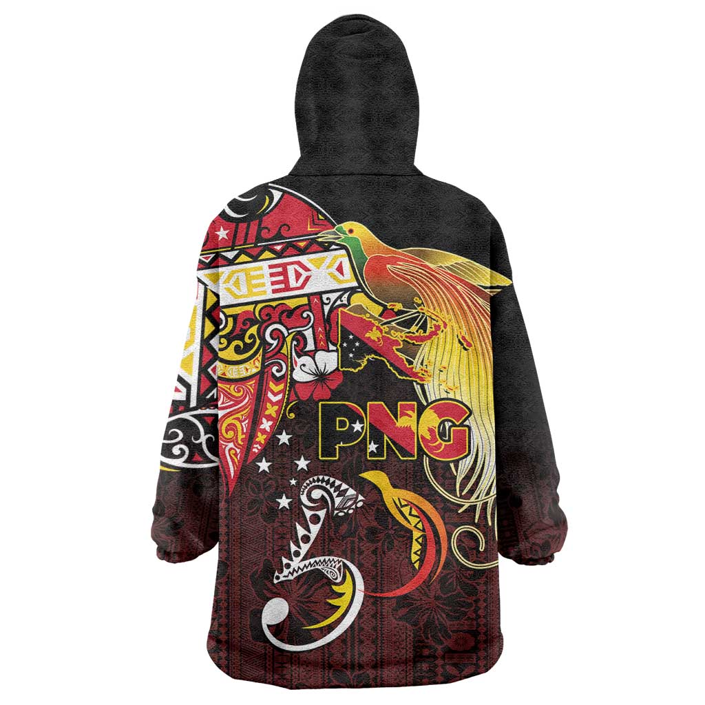 Papua New Guinea 2025 Wearable Blanket Hoodie 50th Independence Day Anniversary LT03 - Polynesian Pride