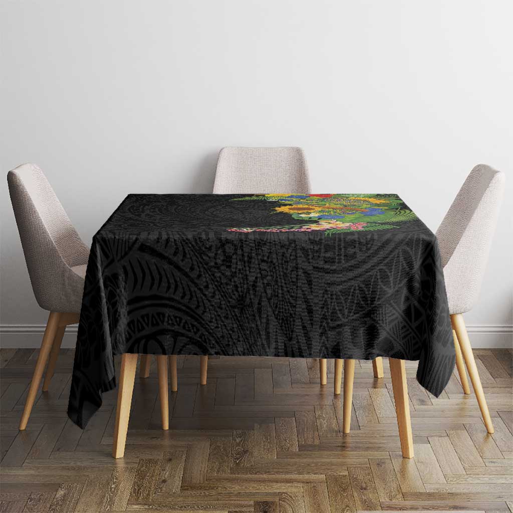 Hawaiian Tropical Plants and Chameleon Tablecloth Polynesian Art Colorful LT03 - Polynesian Pride