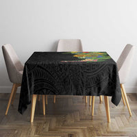 Hawaiian Tropical Plants and Chameleon Tablecloth Polynesian Art Colorful LT03 - Polynesian Pride