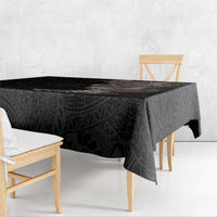 Hawaiian Tropical Plants and Chameleon Tablecloth Polynesian Art Grayscale LT03 - Polynesian Pride