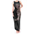 Hawaiian Tropical Plants and Chameleon Tank Maxi Dress Polynesian Art Grayscale - Polynesian Pride