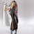 Fiji Coat of Arms Traditional Dashiki Hooded Blanket Tapa Art and Palm Leaves Pattern Black Color - Polynesian Pride