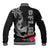 Polynesian Fiji Baseball Jacket Shark and Hibiscus Tapa Pattern Version LT03 - Polynesian Pride