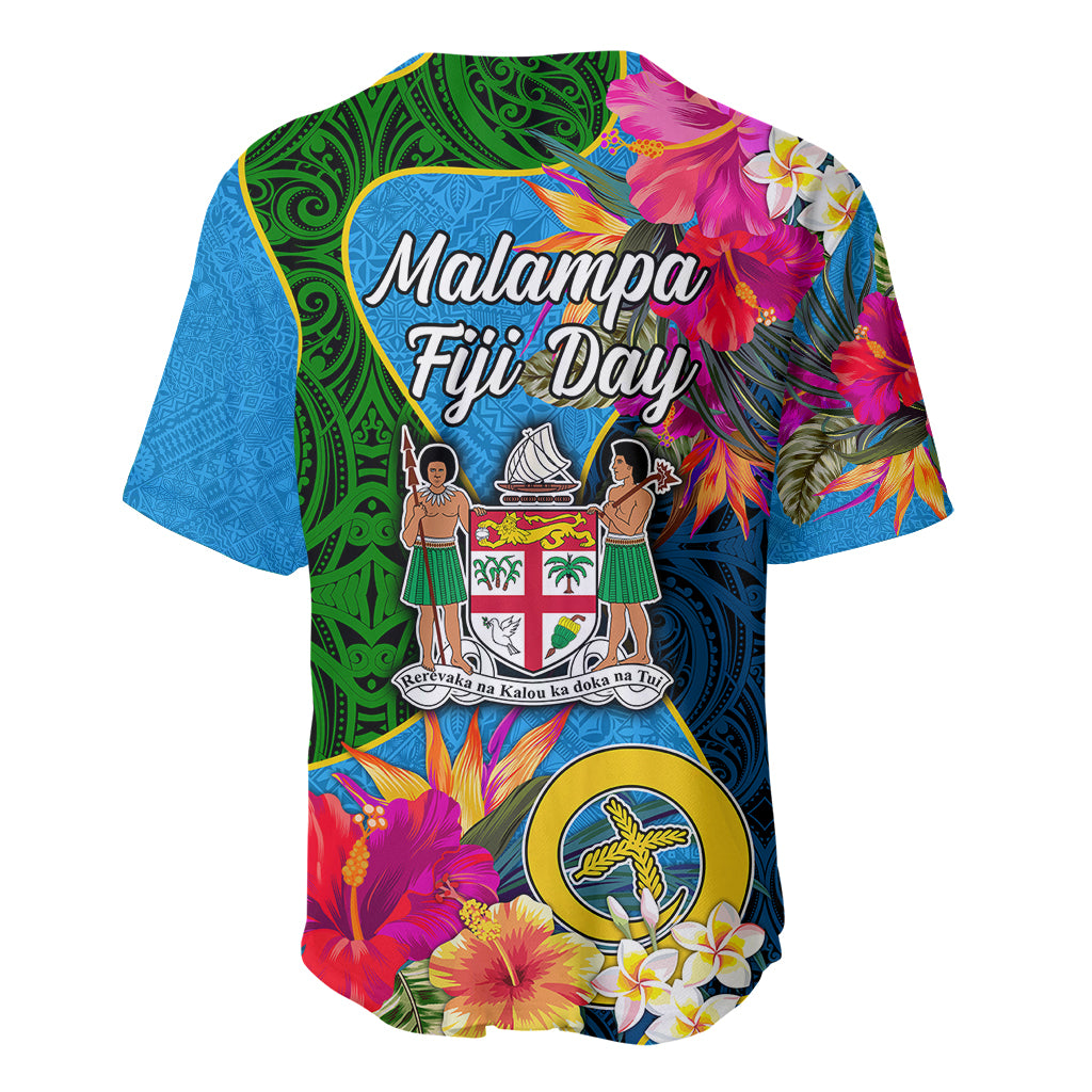 Malampa Fiji Day Baseball Jersey Tropical Plants Mix Polynesian and Tapa Pattern LT03 - Polynesian Pride