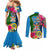 Malampa Fiji Day Couples Matching Mermaid Dress and Long Sleeve Button Shirts Tropical Plants Mix Polynesian and Tapa Pattern LT03 - Polynesian Pride