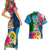 Malampa Fiji Day Couples Matching Short Sleeve Bodycon Dress and Hawaiian Shirt Tropical Plants Mix Polynesian and Tapa Pattern LT03 - Polynesian Pride