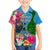 Malampa Fiji Day Family Matching Mermaid Dress and Hawaiian Shirt Tropical Plants Mix Polynesian and Tapa Pattern LT03 Son's Shirt Blue - Polynesian Pride