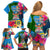 Malampa Fiji Day Family Matching Off Shoulder Short Dress and Hawaiian Shirt Tropical Plants Mix Polynesian and Tapa Pattern LT03 - Polynesian Pride