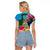 Malampa Fiji Day Raglan Cropped T Shirt Tropical Plants Mix Polynesian and Tapa Pattern LT03 - Polynesian Pride