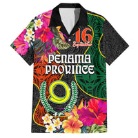 Penama Day Kid Hawaiian Shirt 16th September Polynesian Pattern with Pacific Flower LT03 Kid Black - Polynesian Pride