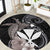 Hawaiian Whale and Kanaka Maoli Symbol Round Carpet Hibiscus with Hawaii Map and Polynesian Tattoo Grayscale Color