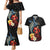 Hawaiian Whale and Volcanic Eruption Couples Matching Mermaid Dress and Hawaiian Shirt Hibiscus and Kakau Pattern