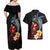 Hawaiian Whale and Volcanic Eruption Couples Matching Off Shoulder Maxi Dress and Hawaiian Shirt Hibiscus and Kakau Pattern