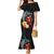 Hawaiian Whale and Volcanic Eruption Family Matching Mermaid Dress and Hawaiian Shirt Hibiscus and Kakau Pattern