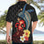 Hawaiian Whale and Volcanic Eruption Hawaiian Shirt Hibiscus and Kakau Pattern