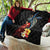 Hawaiian Whale and Volcanic Eruption Quilt Hibiscus and Kakau Pattern