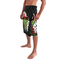 Hawaiian Halloween Lavalava Horror Shaka Hand with Plumeria and Polynesian Tattoo Blood Color LT03 - Polynesian Pride