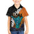 Hawaiian Halloween Hawaiian Shirt Horror Shaka Hand with Plumeria and Polynesian Tattoo Autumn Color