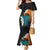 Hawaiian Halloween Mermaid Dress Horror Shaka Hand with Plumeria and Polynesian Tattoo Autumn Color