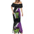 Hawaiian Halloween Mermaid Dress Horror Shaka Hand with Plumeria and Polynesian Tattoo Midnight Color