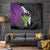 Hawaiian Halloween Tapestry Horror Shaka Hand with Plumeria and Polynesian Tattoo Midnight Color