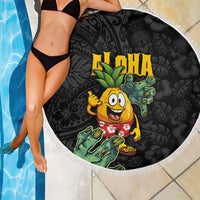 Hawaiian Halloween Beach Blanket Aloha Pinapple with Mysterious Hands and Polynesian Tribal Tattoo LT03 - Polynesian Pride
