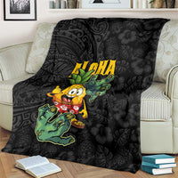 Hawaiian Halloween Blanket Aloha Pinapple with Mysterious Hands and Polynesian Tribal Tattoo LT03 - Polynesian Pride