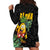 Hawaiian Halloween Hoodie Dress Aloha Pinapple with Mysterious Hands and Polynesian Tribal Tattoo