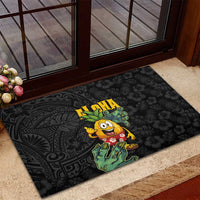 Hawaiian Halloween Rubber Doormat Aloha Pinapple with Mysterious Hands and Polynesian Tribal Tattoo LT03 - Polynesian Pride