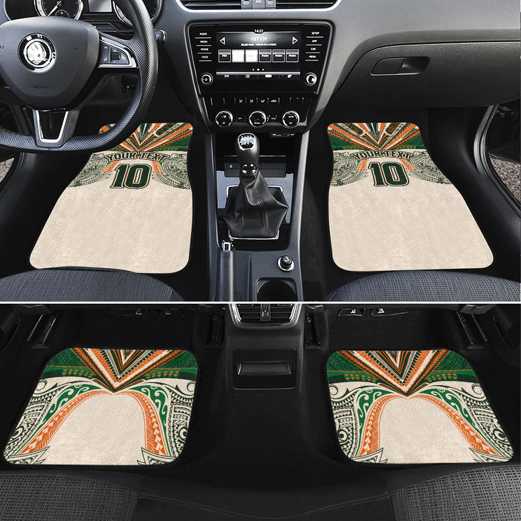 Cook Islands Rugby League Custom Car Mats Polynesian and Tatau Tribal Art - Retro Palette