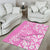 Hawaii Kauai Island Area Rug Hibiscus Pattern Seamless Tribal Simple Pink LT03 - Polynesian Pride