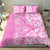 Hawaii Kauai Island Bedding Set Hibiscus Pattern Seamless Tribal Simple Pink LT03 - Polynesian Pride