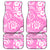 Hawaii Kauai Island Car Mats Hibiscus Pattern Seamless Tribal Simple Pink LT03 Pink - Polynesian Pride