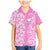 Hawaii Kauai Island Family Matching Mermaid Dress and Hawaiian Shirt Hibiscus Pattern Seamless Tribal Simple Pink LT03 Son's Shirt Pink - Polynesian Pride