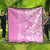 Hawaii Kauai Island Quilt Hibiscus Pattern Seamless Tribal Simple Pink LT03 - Polynesian Pride