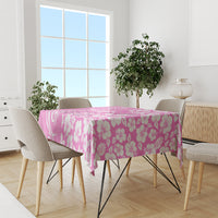 Hawaii Kauai Island Tablecloth Hibiscus Pattern Seamless Tribal Simple Pink LT03 - Polynesian Pride