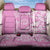 Custom Hawaii Kauai Island Back Car Seat Cover Hibiscus Pattern Seamless Tribal Simple Pink