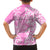 Custom Hawaii Kauai Island Family Matching Long Sleeve Bodycon Dress and Hawaiian Shirt Hibiscus Pattern Seamless Tribal Simple Pink LT03 - Polynesian Pride