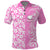 Custom Hawaii Kauai Island Polo Shirt Hibiscus Pattern Seamless Tribal Simple Pink LT03 Pink - Polynesian Pride