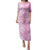 Custom Hawaii Kauai Island Puletasi Hibiscus Pattern Seamless Tribal Simple Pink LT03 Long Dress Pink - Polynesian Pride