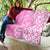 Custom Hawaii Kauai Island Quilt Hibiscus Pattern Seamless Tribal Simple Pink LT03 - Polynesian Pride