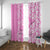Custom Hawaii Kauai Island Window Curtain Hibiscus Pattern Seamless Tribal Simple Pink LT03 With Grommets Pink - Polynesian Pride