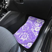 Hawaii Kauai Island Car Mats Hibiscus Pattern Seamless Tribal Simple Purple LT03 - Polynesian Pride