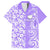 Hawaii Kauai Island Family Matching Long Sleeve Bodycon Dress and Hawaiian Shirt Hibiscus Pattern Seamless Tribal Simple Purple LT03 Dad's Shirt - Short Sleeve Purple - Polynesian Pride