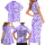 Hawaii Kauai Island Family Matching Short Sleeve Bodycon Dress and Hawaiian Shirt Hibiscus Pattern Seamless Tribal Simple Purple LT03 - Polynesian Pride