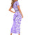 Hawaii Kauai Island Family Matching Short Sleeve Bodycon Dress and Hawaiian Shirt Hibiscus Pattern Seamless Tribal Simple Purple LT03 - Polynesian Pride