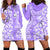 Hawaii Kauai Island Hoodie Dress Hibiscus Pattern Seamless Tribal Simple Purple LT03 - Polynesian Pride